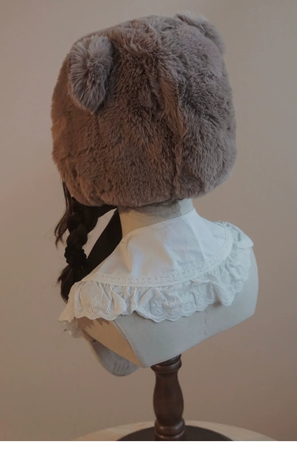 Besozealous - Winter Lolita Hat Bear Ears Hooded Hat