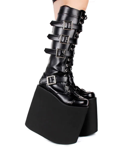 Angelic imprint - Customized Gothic Lolita Shoes Punk Boots 20CM Platform