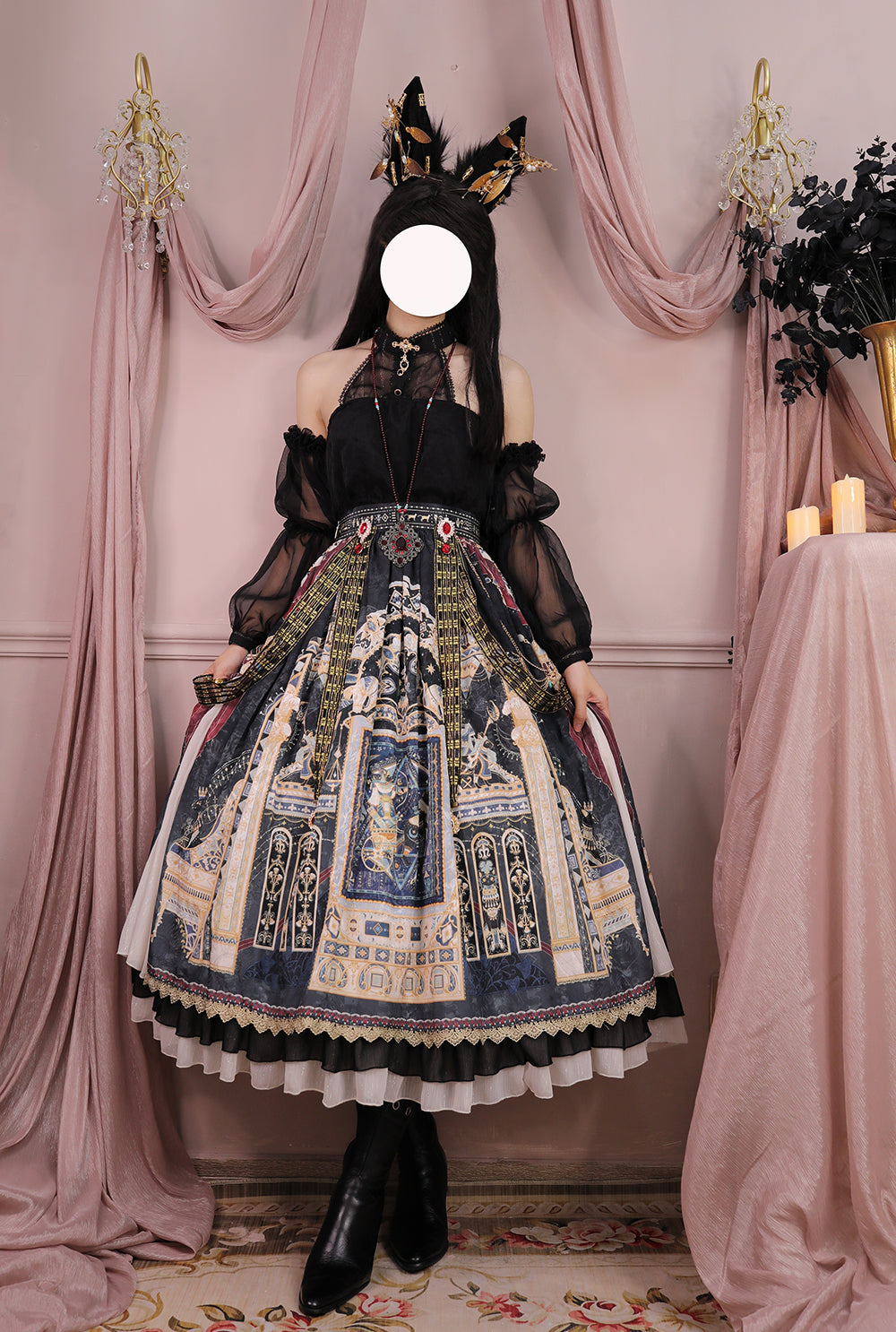 Miss Point - Dusk Bester - Egyptian Lolita Halter Attached Sleeve Blouse