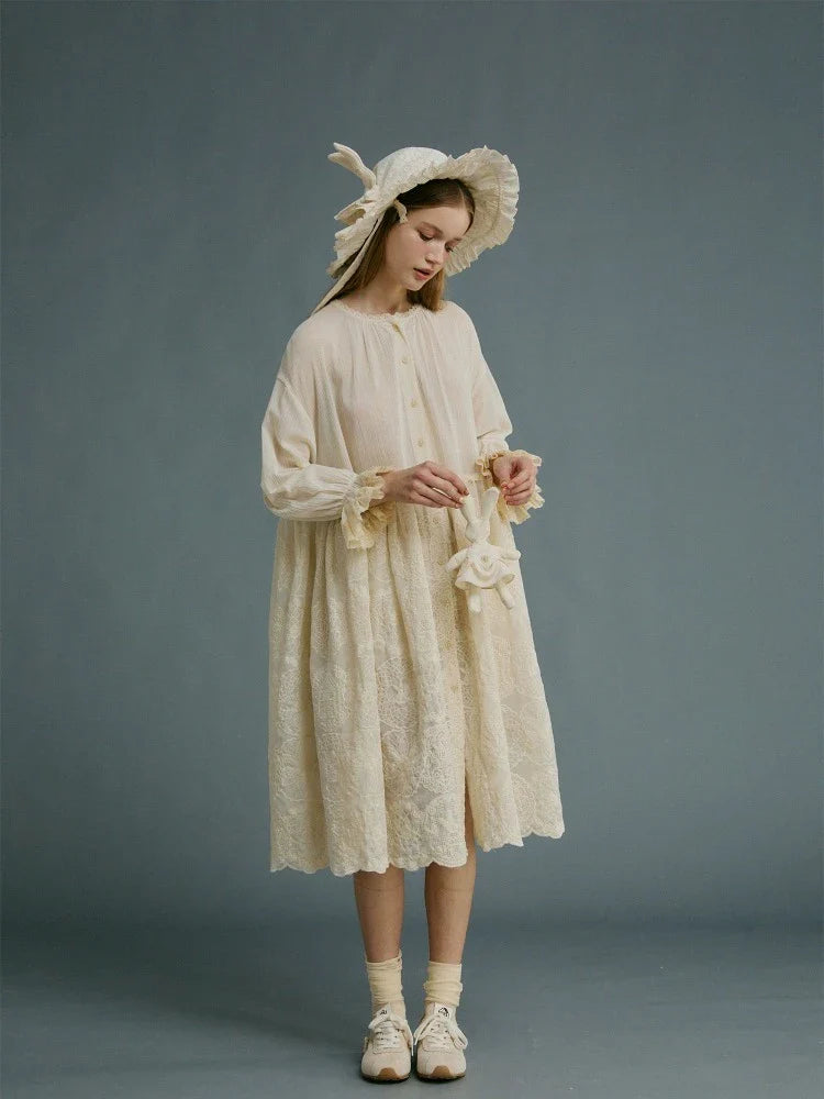 Embroidered cardigan dress【s0000008740】