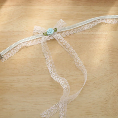 Creamy Bubbles - Sweet Lolita Choker Vintage Lace Rose Handmade Necklace