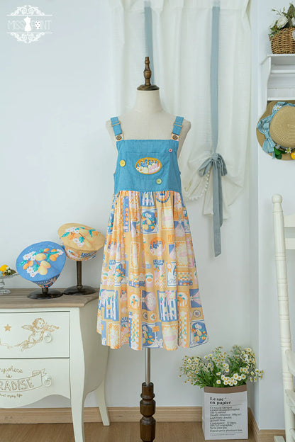 Miss Point - Daisy Lemon - Kawaii Lolita Lemon Print JSK Customized