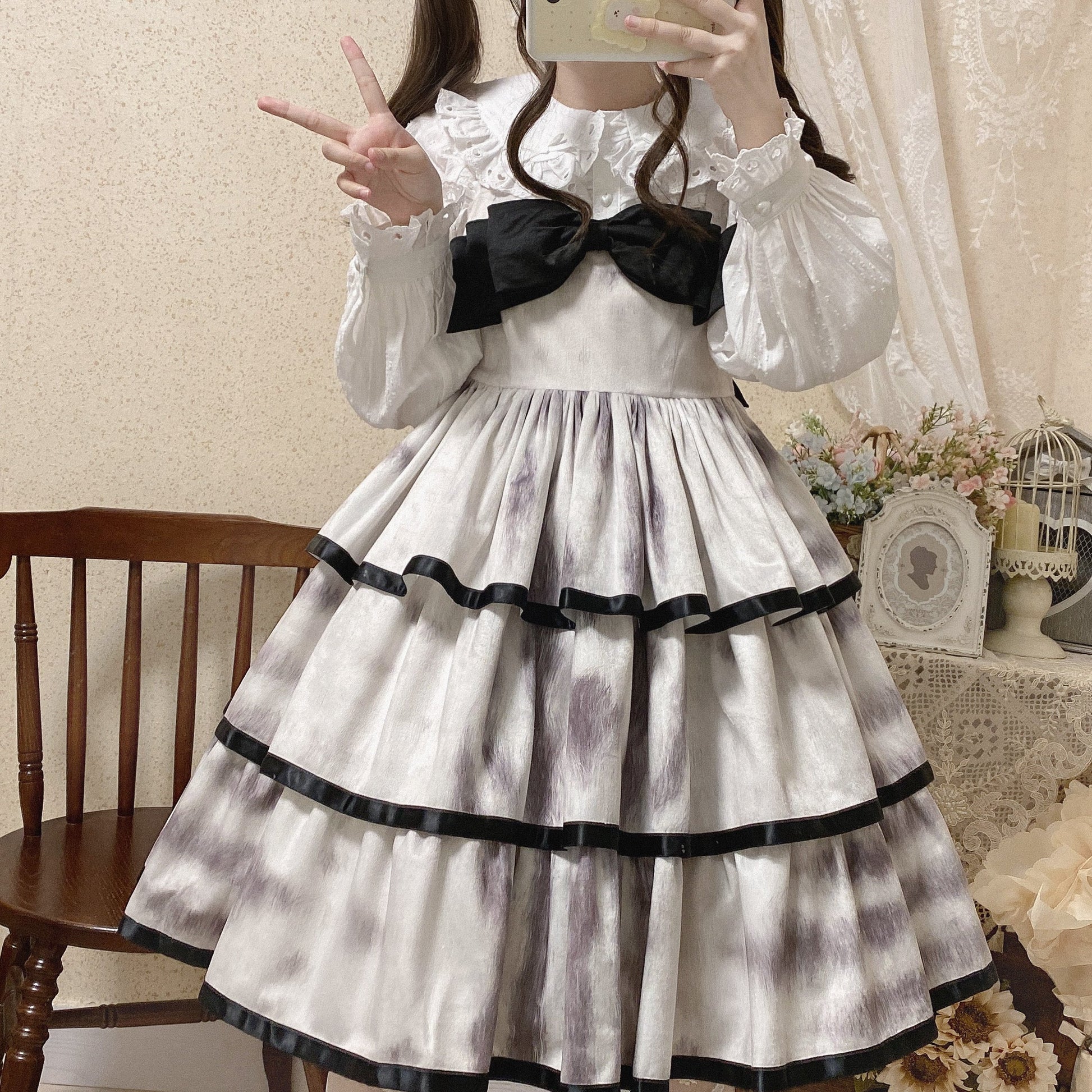 MIST - Sweet Lolita Blouse Doll Collar Multicolor