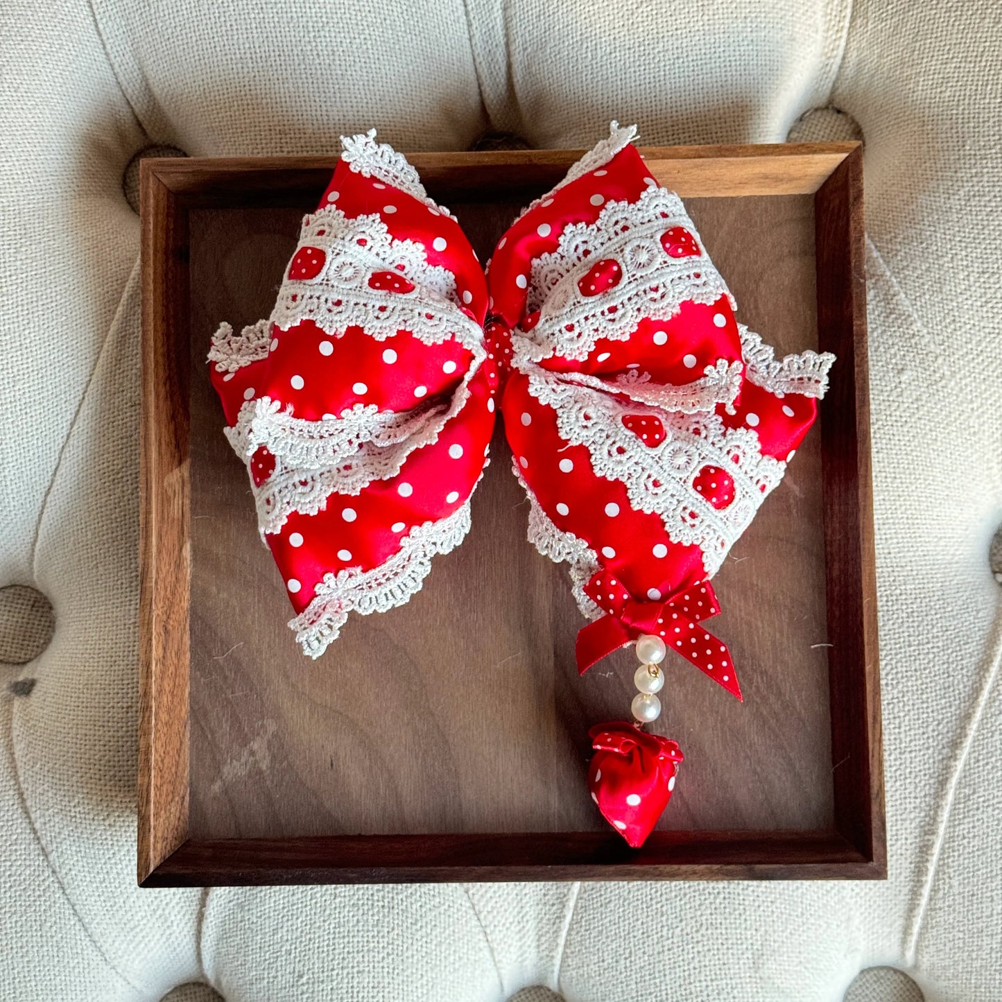 MAID - Sweet Lolita Headdress, Polka Dot Bow, Bunny Ear