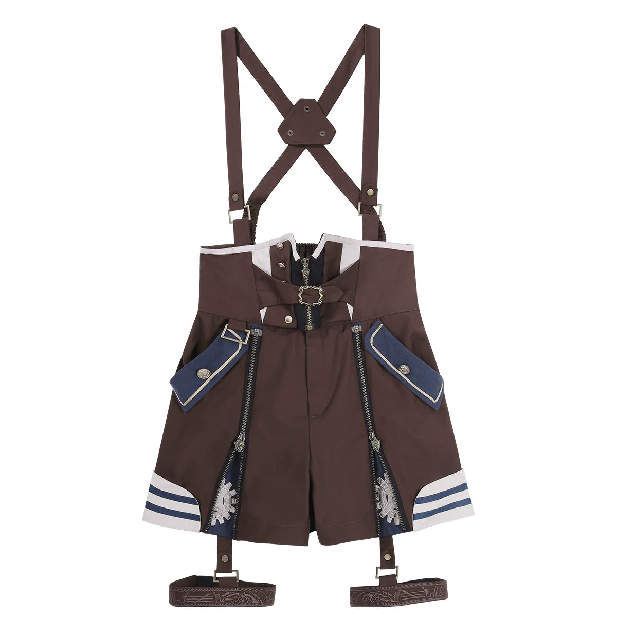 Designer's Gift - Voyager's Daily - Ouji Lolita Suspender Shorts Set with Shirt & Trailing