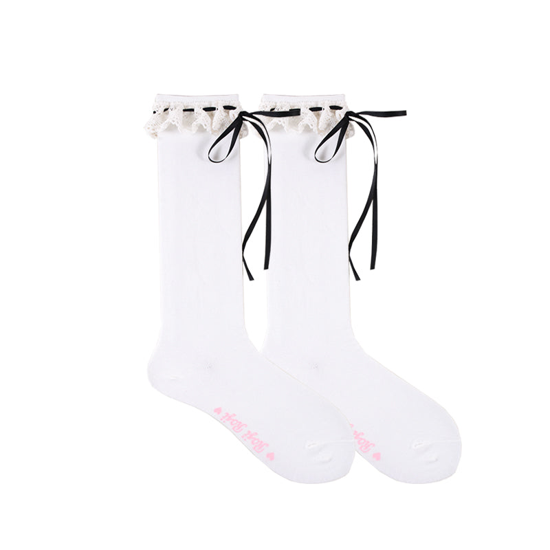 Roji Roji - Isabella - Sweet Lolita Lace Mid-Calf Socks Multicolors