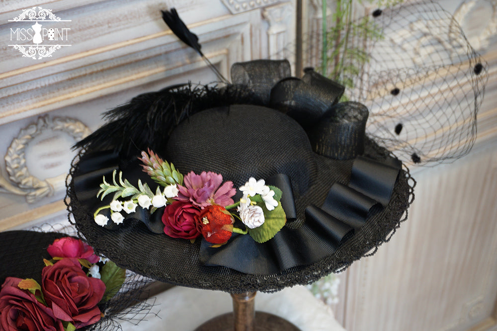 Miss point - Sally's Garden - Country Lolita Straw Top Hat