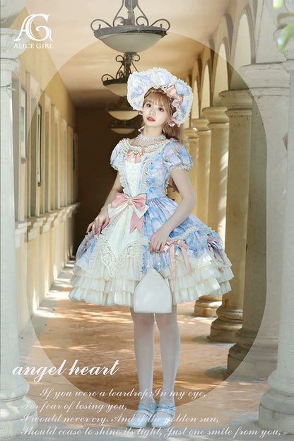 Alice Girl - Angel Heart - Sweet Lolita OP Dress, Tiered Ruffles