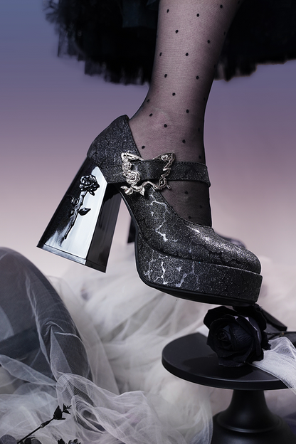 Dreamland - The cycle of all things - Lolita High Platform Shoes with Elegant Butterfly Buckle