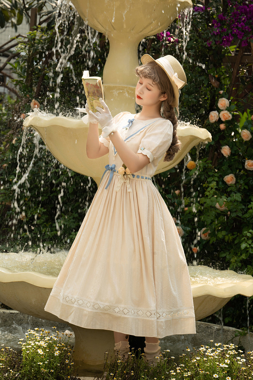 Miss Point - Happy Summer Elegant Lolita Floral OP Dress