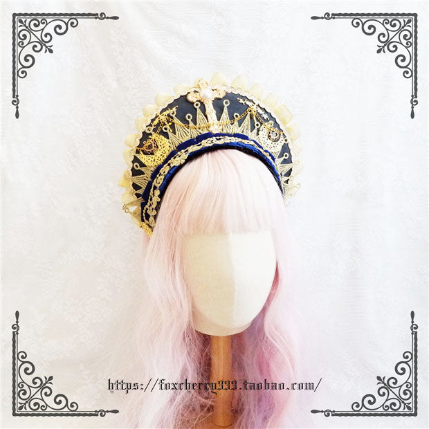 Fox Cherry - Gorgeous Lolita Palace Retro Golden Tudor Headdress