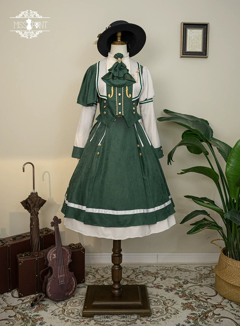 Miss Point - Golden Movement - Elegant Lolita Fishbone Skirt Customized