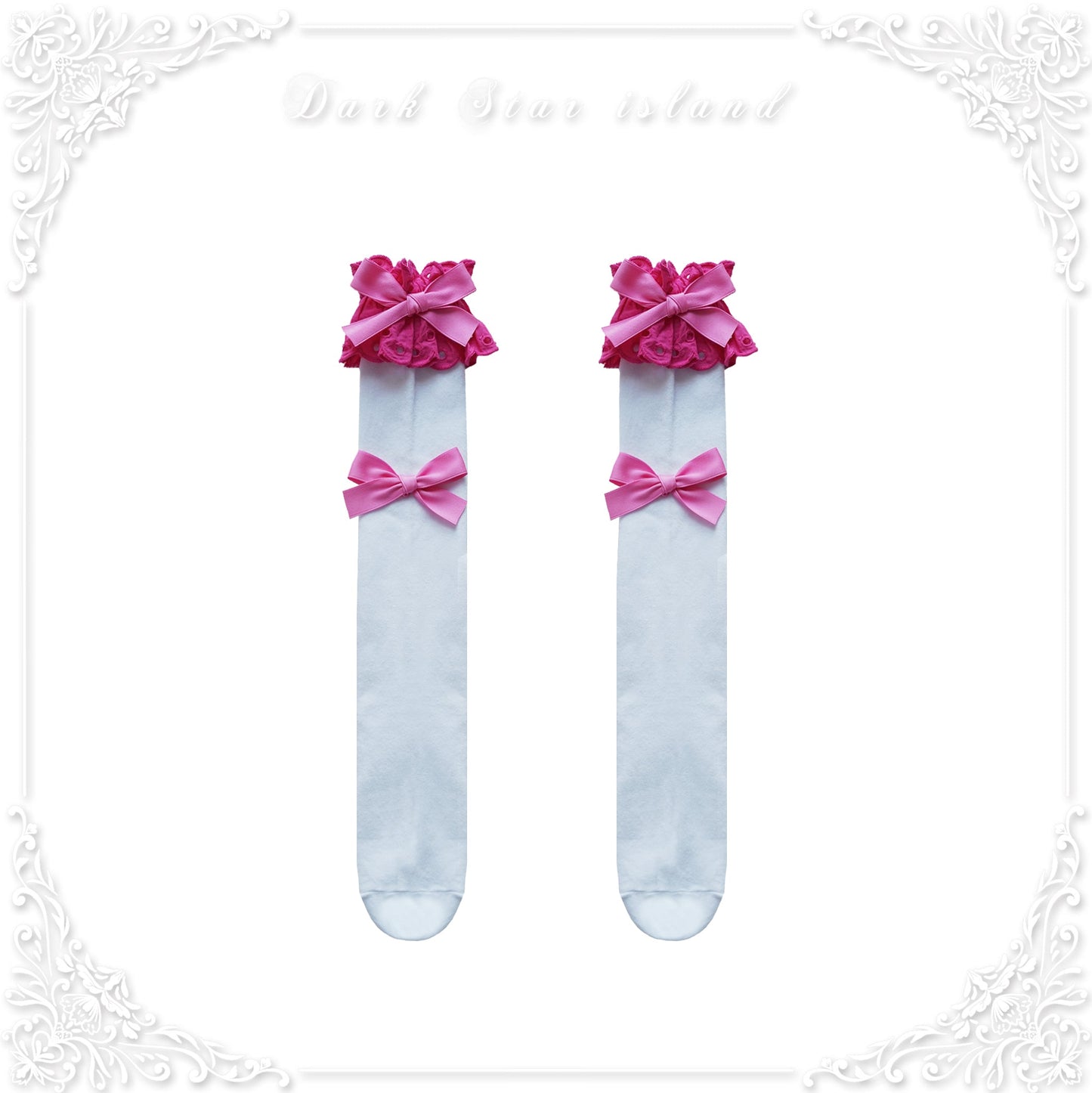 Dark Star Island - Cute Lolita Multi-Color Bow Cotton Socks