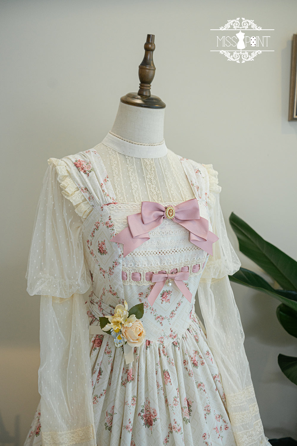 Miss Point - Customized Wood Rose 2.0 Elegant Vintage Jumper Dress