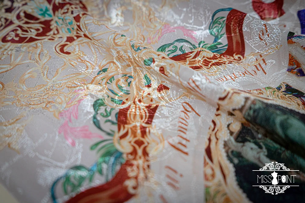 Miss Point - Kaleidoscope - Retro Lolita Dress Oil Painting Print JSK Dress Customized