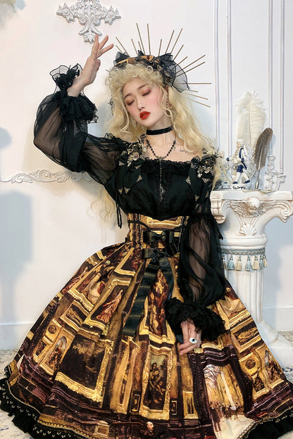 Balladeer - Golden Gallery - Elegant High Waist Lolita SK