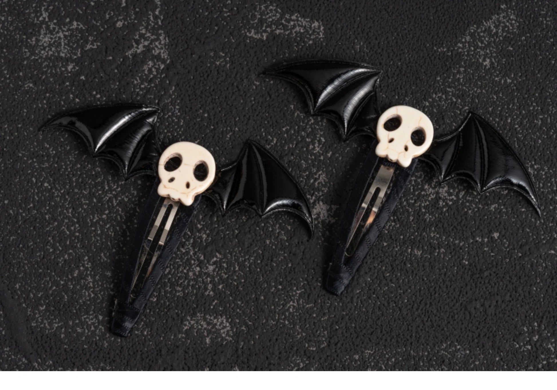 Strange Sugar - Gothic Hair Accessories Set Skulls Sharks Lolita Clips Headbands