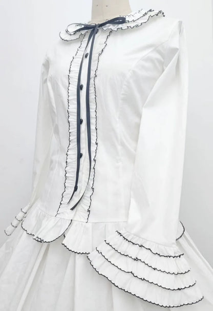 Sweet Angel - Cotton Sweet Lolita Shirt, Flared Cuffs