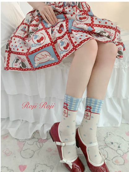 Roji Roji - Kawaii Lolita Socks Bows Sock for Spring/Summer Wear