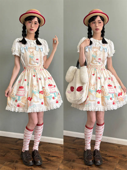 Dark Star Island - Honey Bunny Cake - Sweet Lolita JSK/OP/Strap SK/Shirt