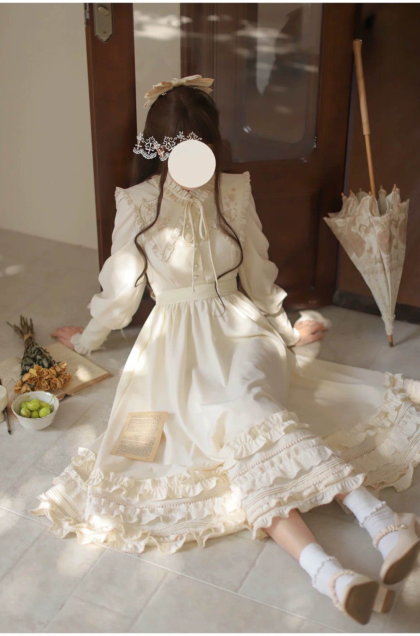 HuTaoMuJK - Wind Kiss Tulip - Classic Lolita OP Elegant Lolita Cardigan