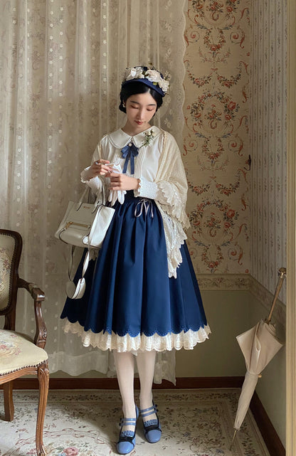 EESSILY - Countess's Autumn Tour - Retro Lolita Embroidery Long SK