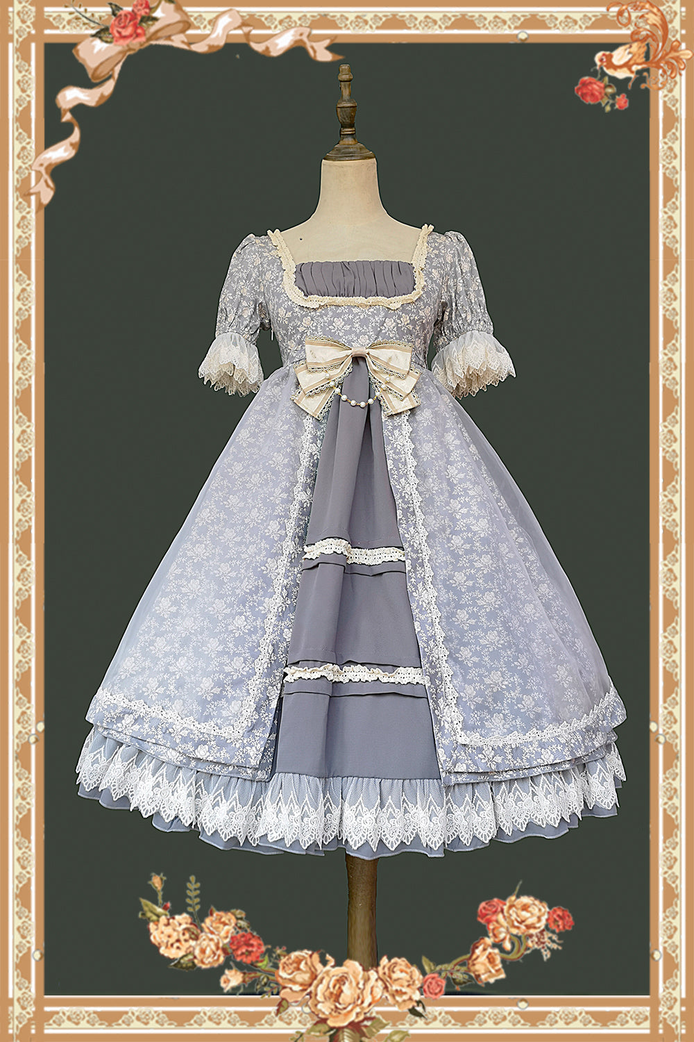 Infanta - Rose Afternoon Tea - Cotton Floral Lolita OP