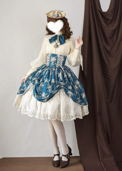 Miss Point - Customized Vintage Lolita Skirt Elegant Pullover Fishbone SK