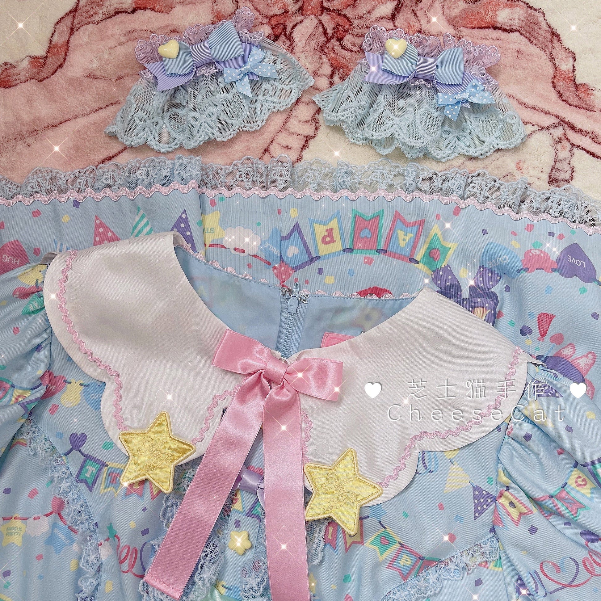 Cheese Cat - Sweet and Happy Flower Limited Lolita Cuff