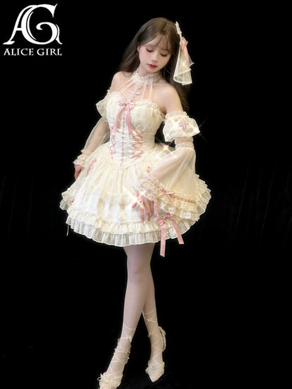 Alice Girl - Cross Princess - Sweet Lolita Princess Sleeves Cross Embroidery Sleeves