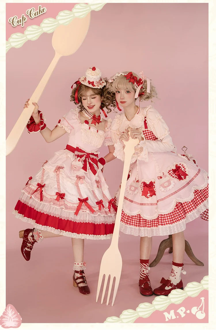 Mademoiselle Pearl - Cup Cake - Sweet Lolita OP Dress Kawaii Lolita JSK SK