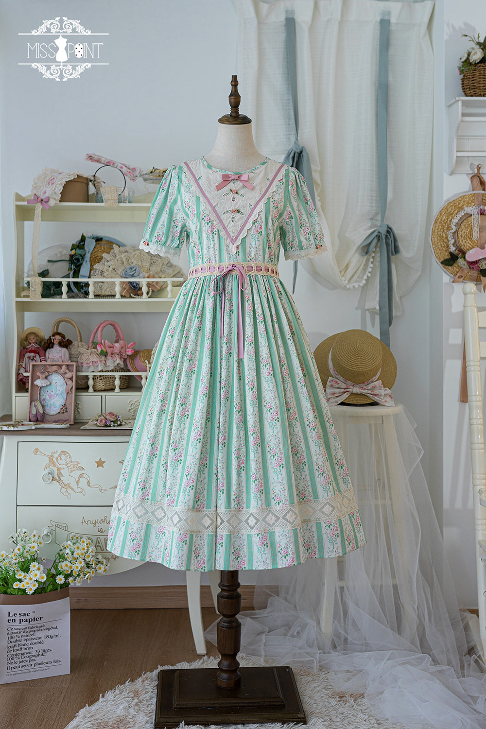 Miss Point - Happy Summer Elegant Lolita Floral OP Dress