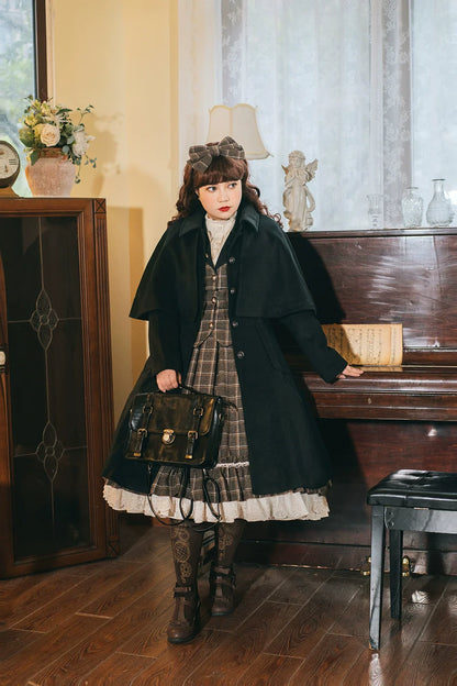 Miss Point - Rose - Elegant Lolita Fishbone Grid Skirt Customized