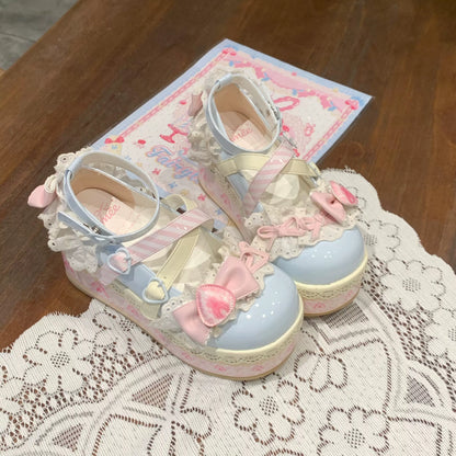Aimee - Strawberry Limited - Sweet Lolita Platform Shoes Girlish Shoes
