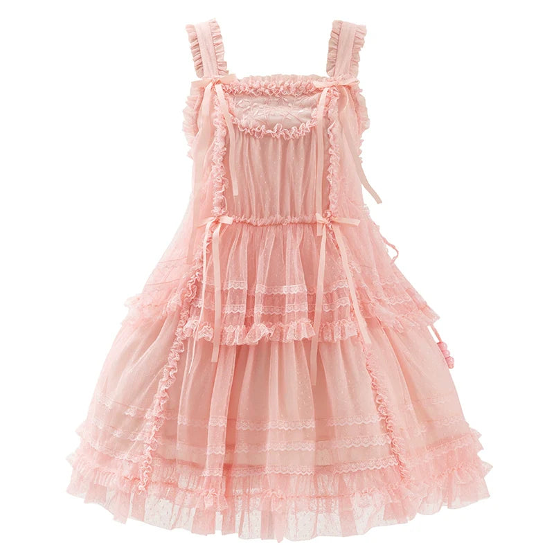 Polyhymnia - Secret Forest - Classic Lolita JSK Dress Multi-layered Dress Summer Gauze Dress