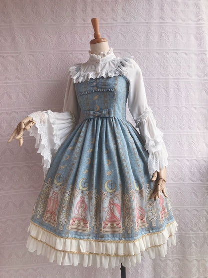 Yilia - Constellation Printing Chiffon Lolita JSK Dress