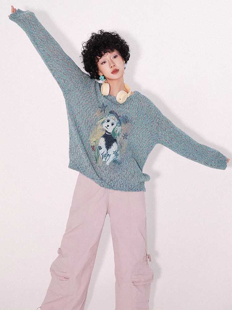 Dog print sweater【s0000009642】