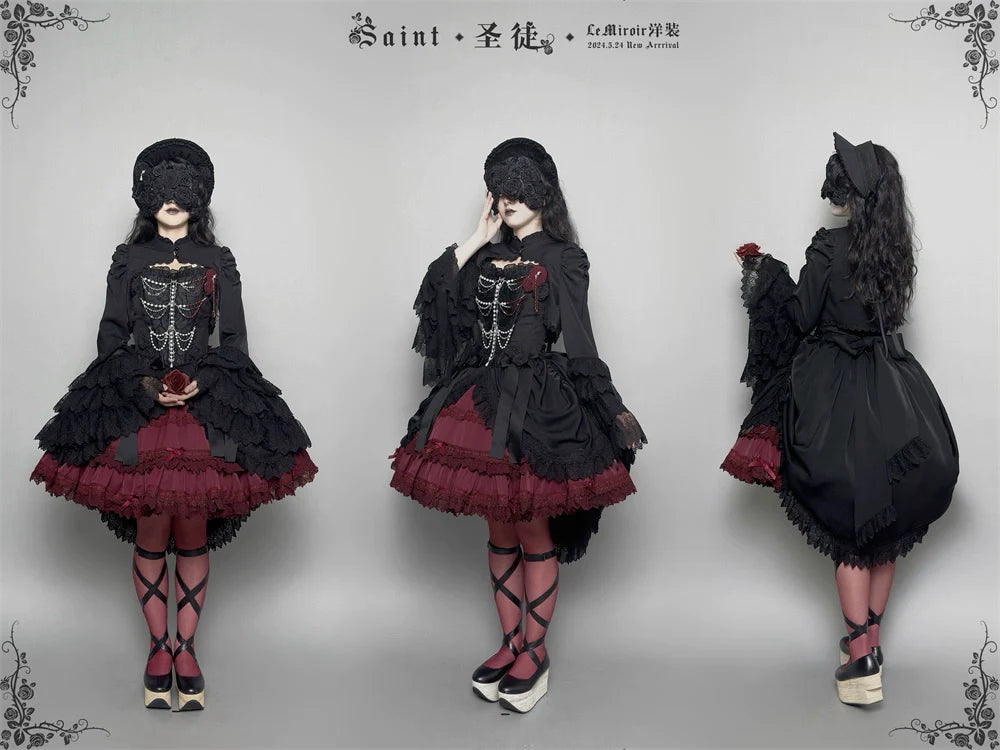 LeMiroir - Saint - Gothic Lolita Bolero Skirt Mermaid Dress Corset