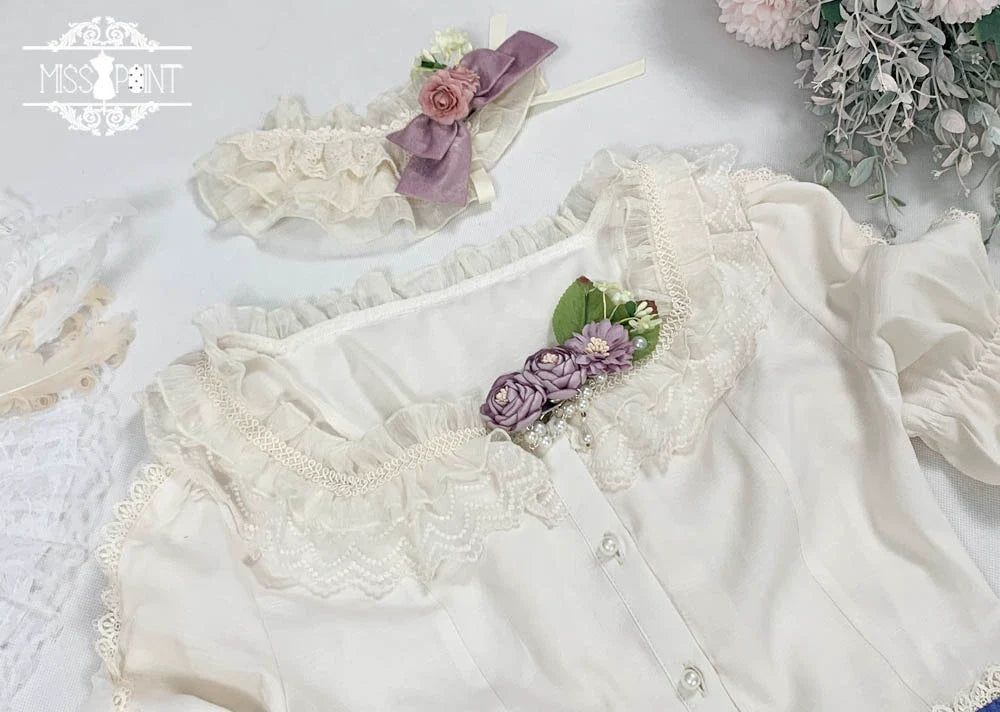 Miss Point - Elizabeth Meow - Classic Lolita Blouse Lotus Root Sleeve Lolita Shirt