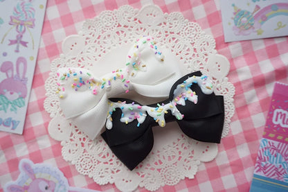 Cat Tea Party - Handmade Sweet Lolita Bow Hair Clip Cute Imitation Cream Cake