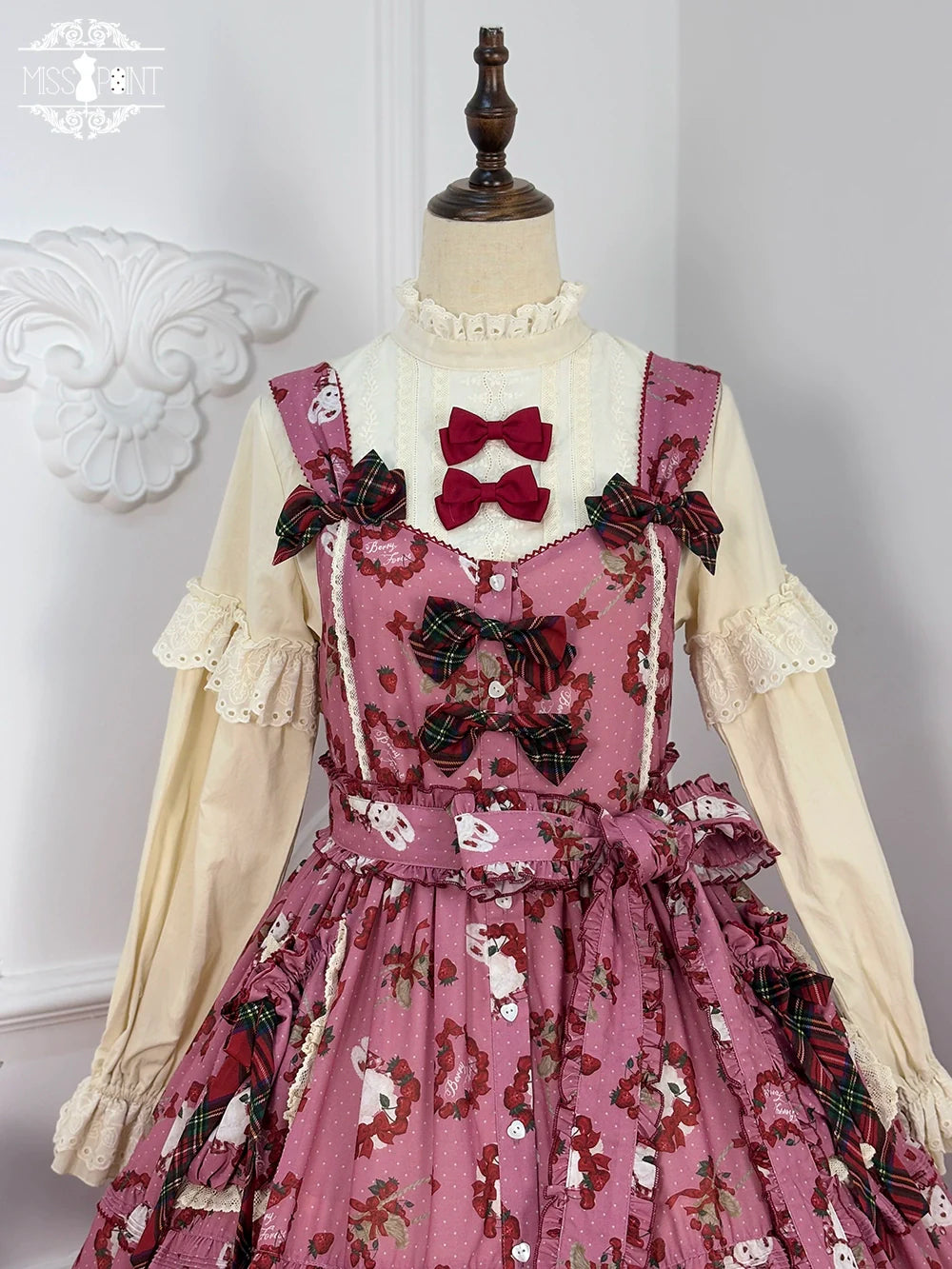 Miss Point - Forest Berry Bunny - Sweet Lolita JSK Elegant Bunny Print Dress