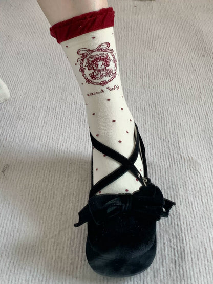 Roji Roji - Kawaii Cotton Lolita Socks Mid-calf Socks