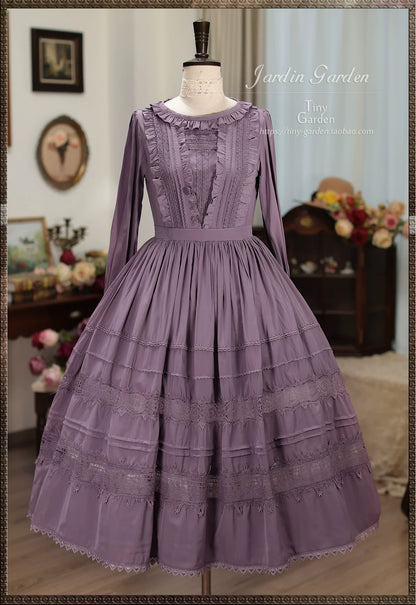 Tiny Garden - Spring Whispers - Elegant Lolita OP Dress French Style Long/Short Sleeve