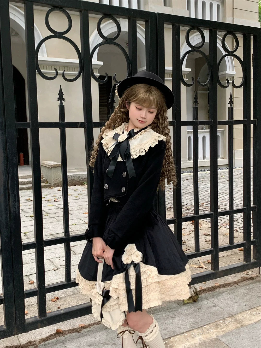 LeMiroir - Winter Solstice - Elegant Lolita Winter Short Coat & SK