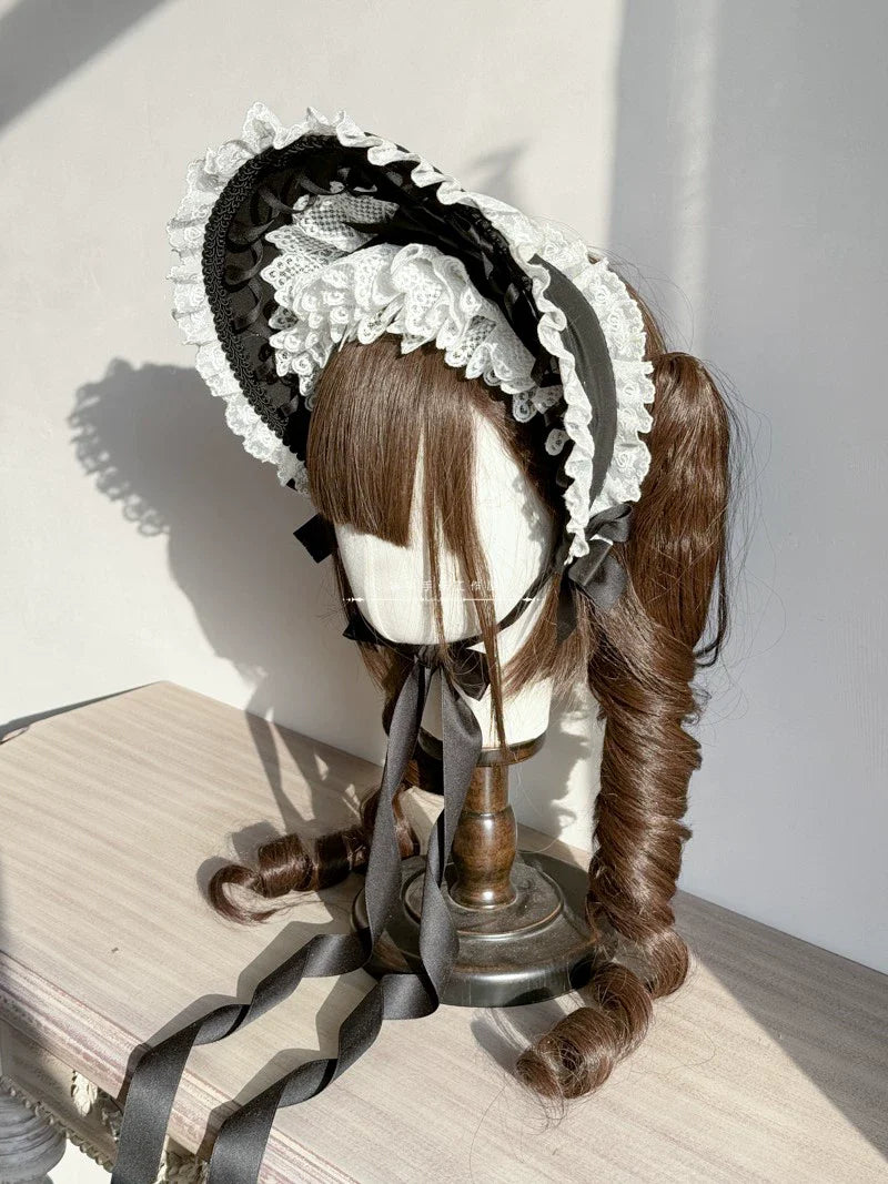 MAID - Elegant Lolita Bonnet Velvet Lolita Hat