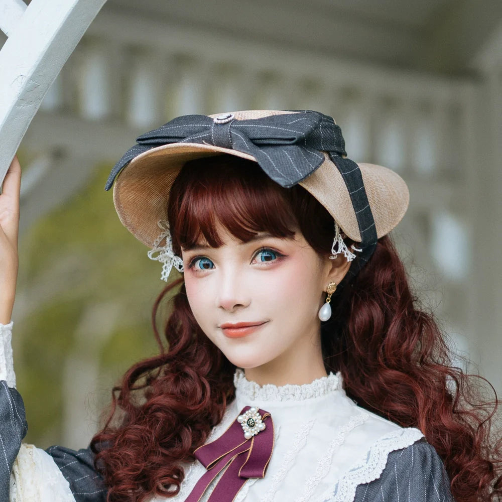 Miss Point - Rose Doll - Elegant Lolita Striped Fishbone Skirt