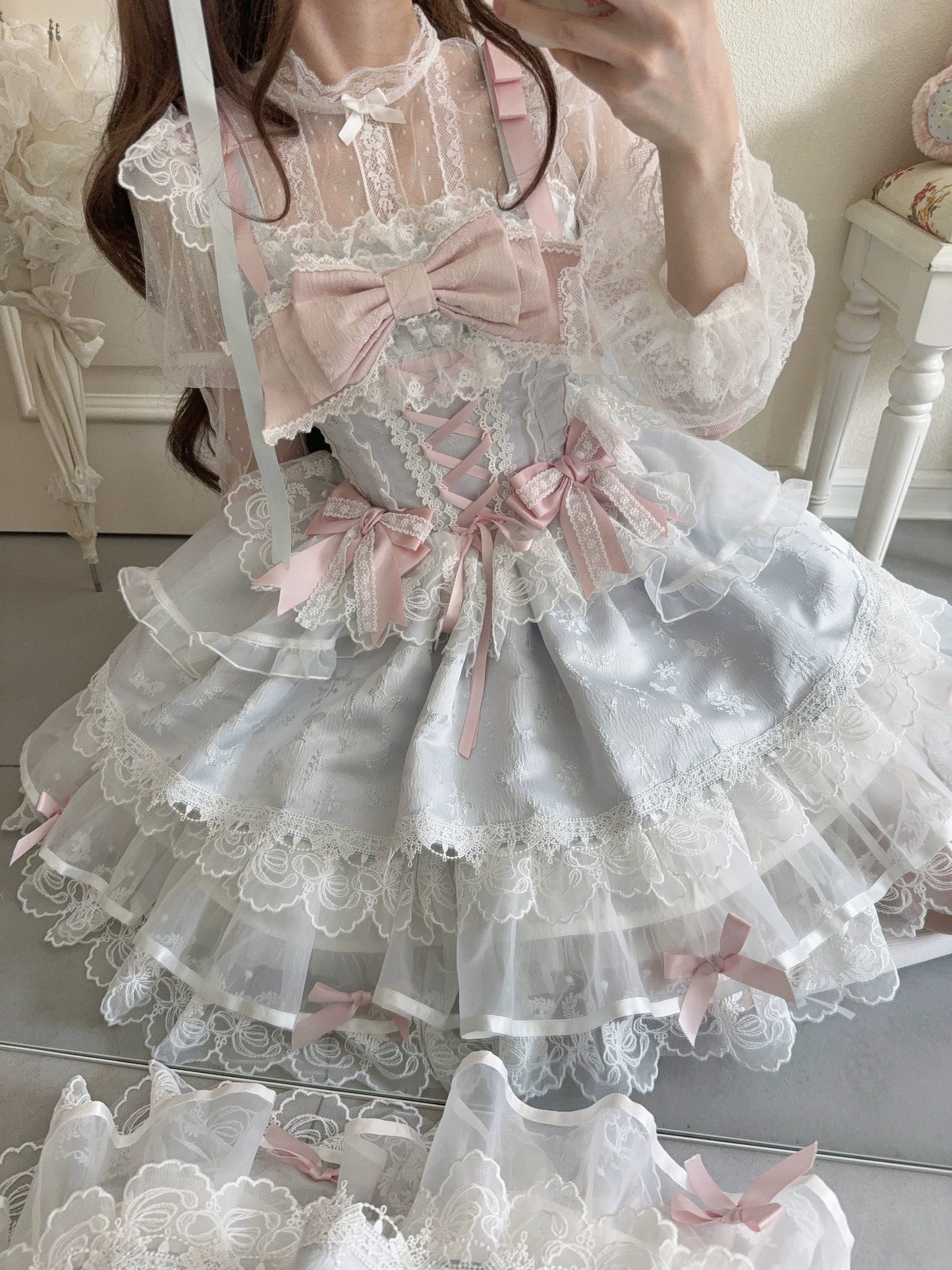 Sugar Girl- Fleeting Isle - Sweet Lolita Ballet Style Jumper Dress