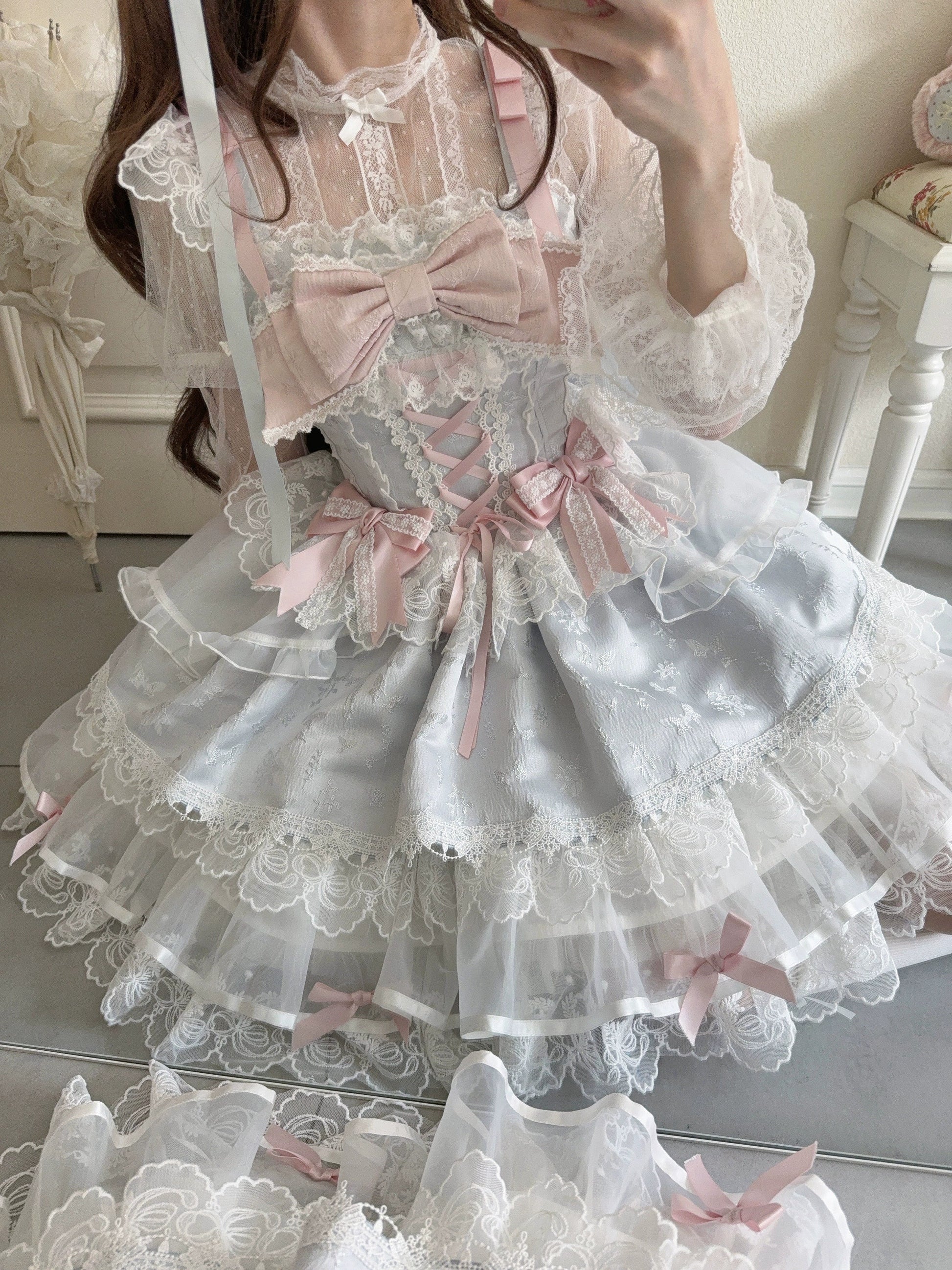 Sugar Girl- Fleeting Isle - Sweet Lolita Ballet Style Jumper Dress