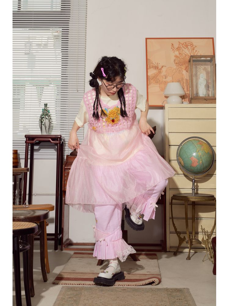 Hand-knitting skirt vest【s0000001565】