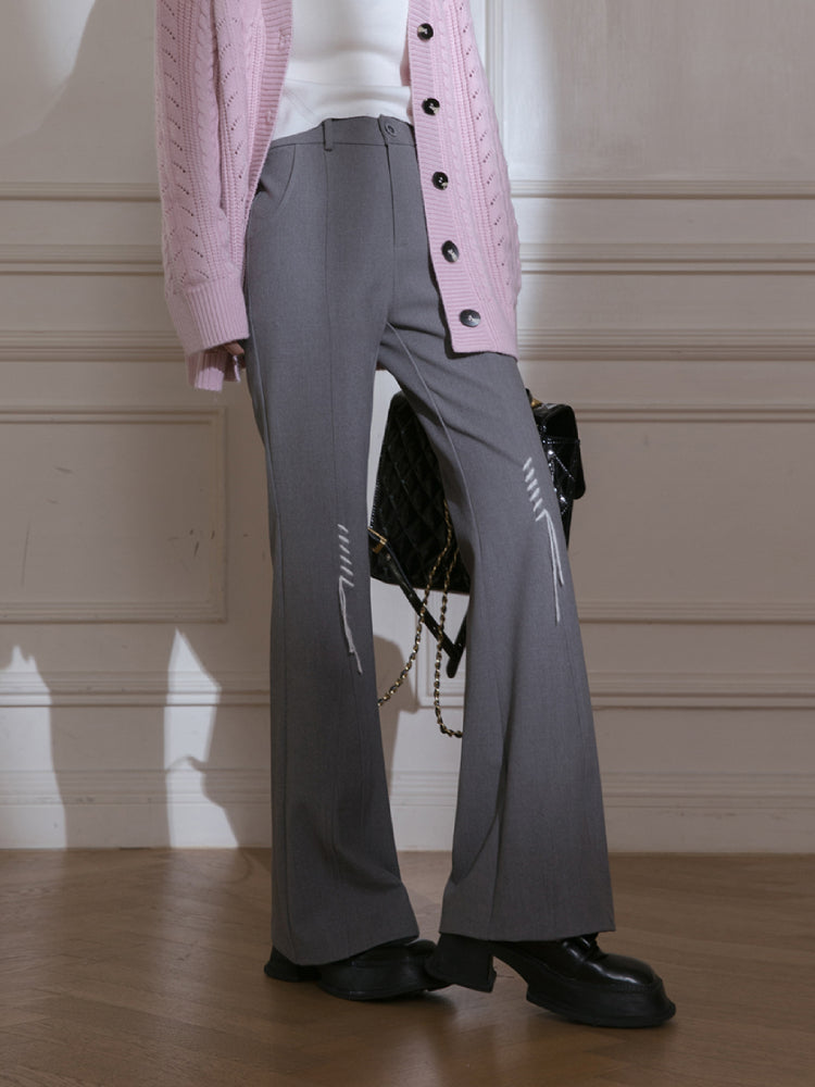 Handmade wool low waist pants【s0000005787】